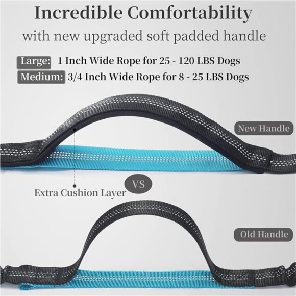 Hands Free Dog Leash Waist Belt Bungee Pouch Large Pet Running Walking Black - Picture 3 of 7